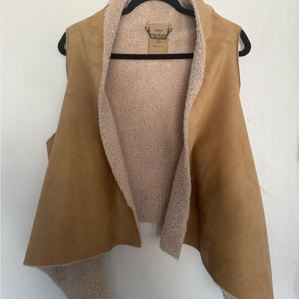 Joujou Faux Shearling & Suede Vest - Size L